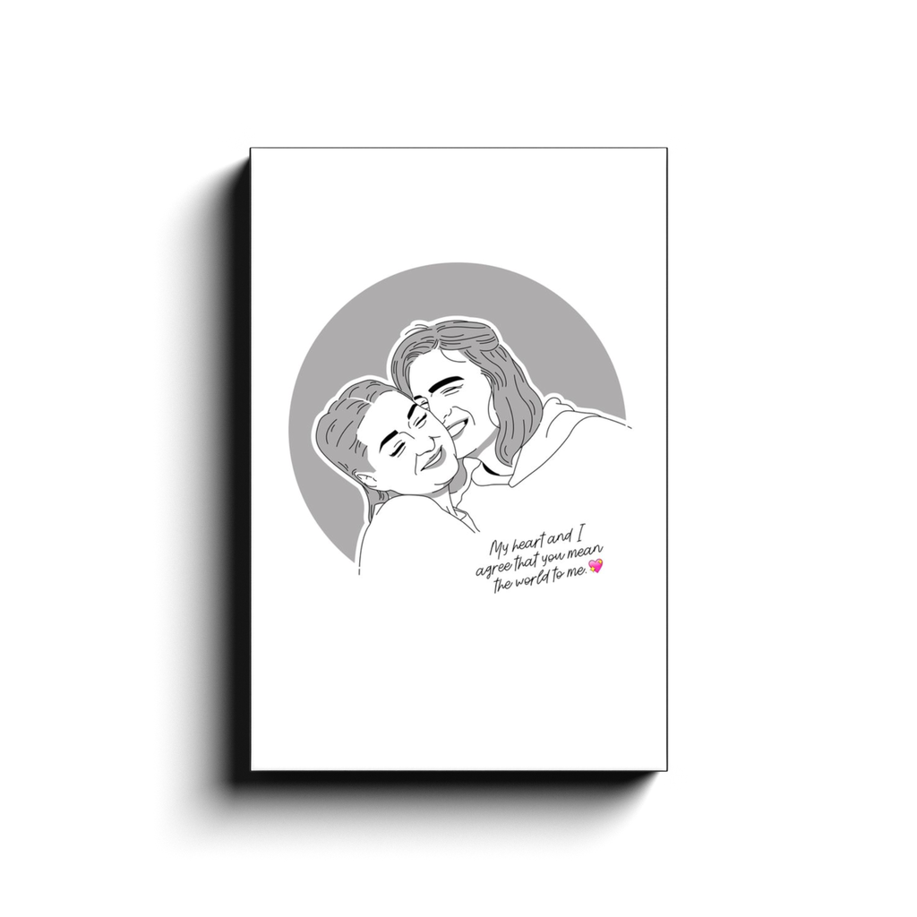 Personalised Vexel Portrait Art - Canvas Wraps
